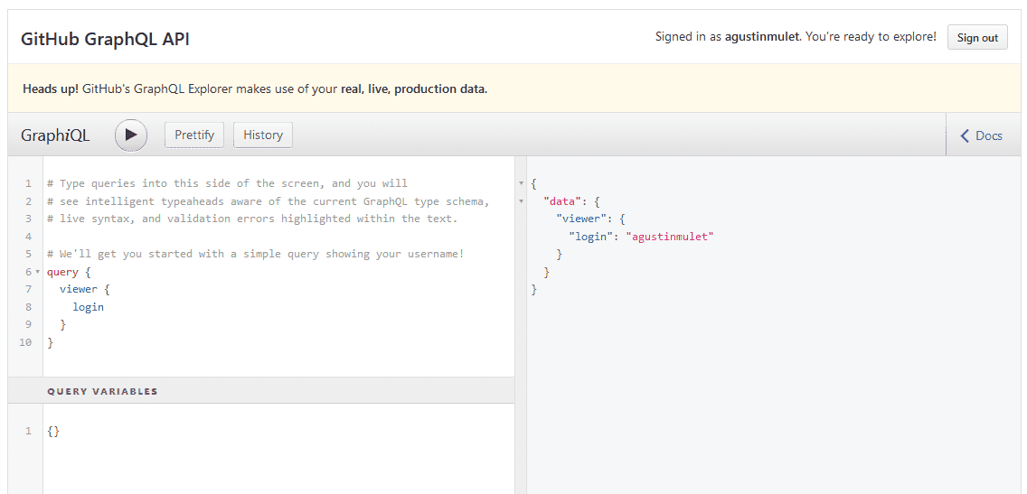 Github GraphQL API