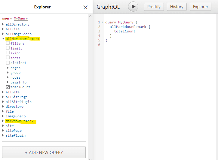 Markdown in GraphiQL